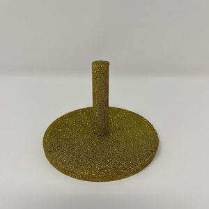 JingleNog Finial Stand Gold Glitter 4"w x 2.5'h